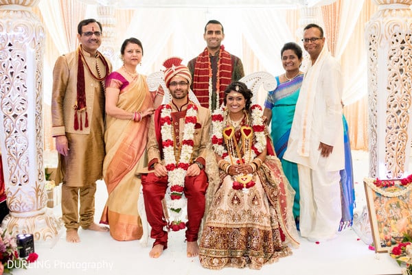 Agarwal family royal wedding in Vrindavan by Lotus Grandeure featuring traditional attire, floral garlands, and elegant ceremonial setup